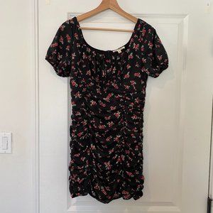 Flowery Cinched Dress